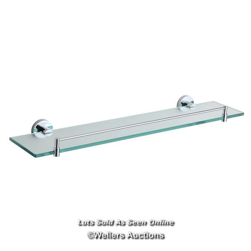 9099 - RRP: 28.99 - BELFRY BATHROOM ABHAINN VANITY SHELF CHROME / FINISH: BLACK / SEE IMAGES / BOX NOT FULL... 