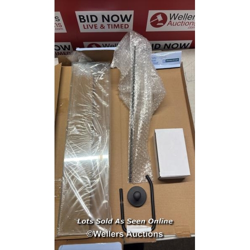 9099 - RRP: 28.99 - BELFRY BATHROOM ABHAINN VANITY SHELF CHROME / FINISH: BLACK / SEE IMAGES / BOX NOT FULL... 