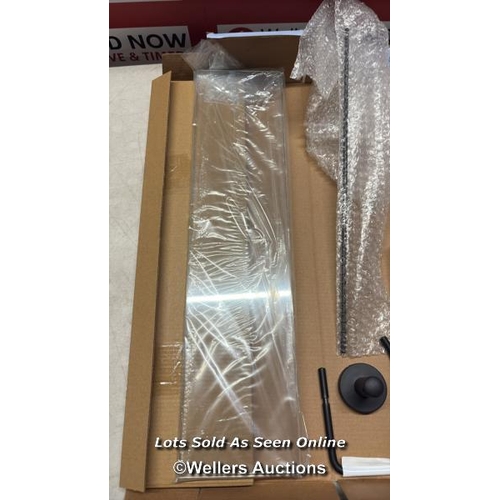 9099 - RRP: 28.99 - BELFRY BATHROOM ABHAINN VANITY SHELF CHROME / FINISH: BLACK / SEE IMAGES / BOX NOT FULL... 