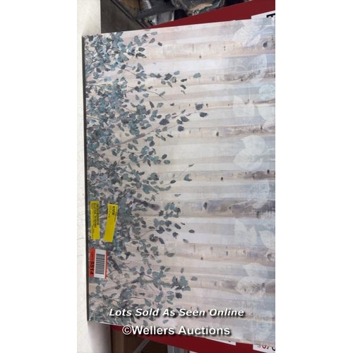 9109 - RRP: 34.99 - FERNLEAF DREAM FOREST I SILVER LEAVES BY JAMES WIENS - WRAPPED CANVAS PAINTING PRINT / ... 