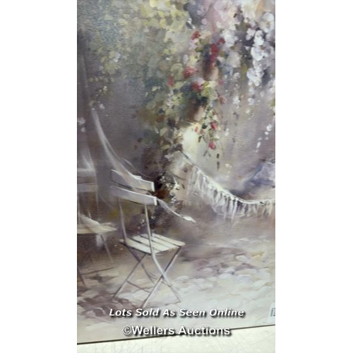 9113 - RRP: 108.99 - CLASSICLIVING JUST PEACE BY WILLEM HAENRAETS - WRAPPED CANVAS PAINTING / SIZE: 93.98 C... 