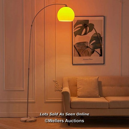 9118 - RRP: 69.99 - GEORGE OLIVER AMESBURY 145CM MODERN ARCHED FLOOR LAMP WITH MARBLE BASE / SHADE COLOUR: ... 