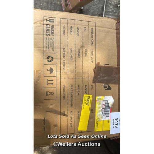 9118 - RRP: 69.99 - GEORGE OLIVER AMESBURY 145CM MODERN ARCHED FLOOR LAMP WITH MARBLE BASE / SHADE COLOUR: ... 