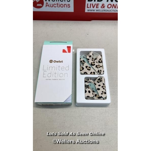 8014 - RRP: 10.95 - OWLET V3 SET OF 4 SOCKS LEOPARD / CREAM / APPEARS NEW / S37