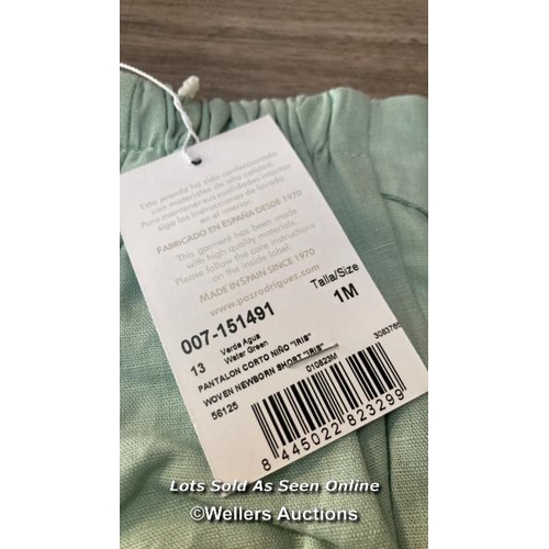 8049 - PAZ RODRIGUEZ WOVEN NEWBORN SHORT 1 MONTHS - APPEARS NEW WITH TAGS - RRP: £44.95 - SEE IMAGES / S37