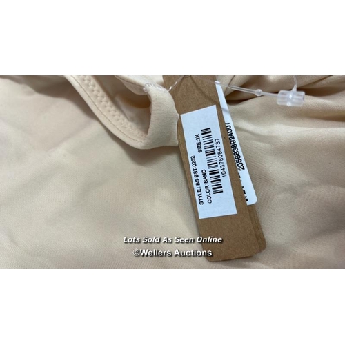 8120 - RRP: 60 - SKIMS FITS EVERYBODY HIGH NECK BODYSUIT / SAND / 2X / APPEARS NEW WITH TAGS / S37