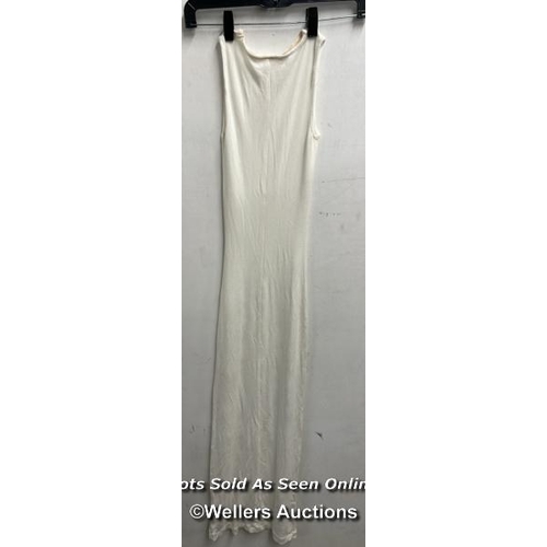 8121 - RRP: 90 - SKIMS SOFT LOUNGE RIB SLEEVELESS DRESS / MARBLE / XX-SMALL / S38