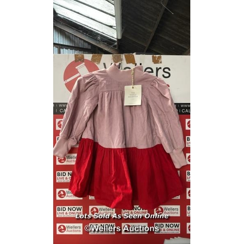 8122 - THE MIDDLE DAUGHTER HIGH NECK LONG SLEEVE COLOURBLOCK DRESS / 7 / APPEARS NEW / DAMAGED ZIP / S38