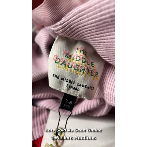 8122 - THE MIDDLE DAUGHTER HIGH NECK LONG SLEEVE COLOURBLOCK DRESS / 7 / APPEARS NEW / DAMAGED ZIP / S38