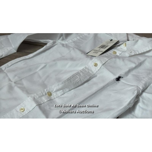 8106 - RRP: 75 - RALPH LAUREN KIDS WHITE SLIM FIT LONG SLEEVE SHIRT / 6 YRS / NEW WITH TAGS / SEE IMAGES / ... 
