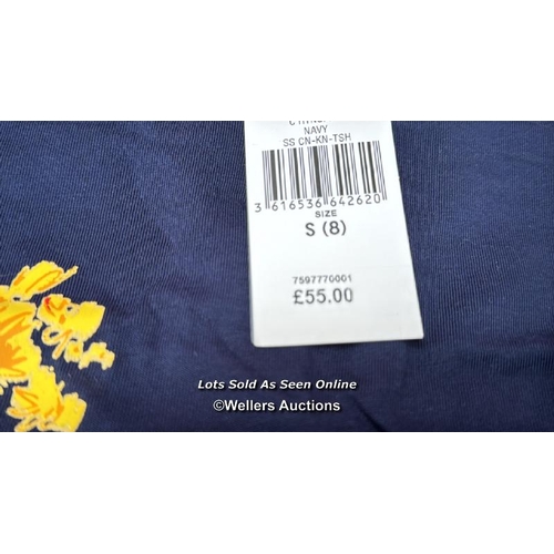 8107 - RRP: 55 - RALPH LAUREN KIDS BEAR LOGO S/SLV TSHIRT / S / NAVY / NEW WITH TAGS / SEE IMAGES / S38