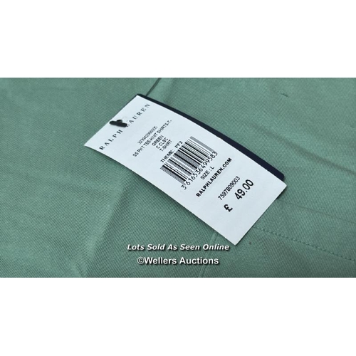 8108 - RRP: 49 - RALPH LAUREN KIDS LOGO POCKET  TSHIRT / L / GREEN / NEW WITH TAGS / SEE IMAGES / S38
