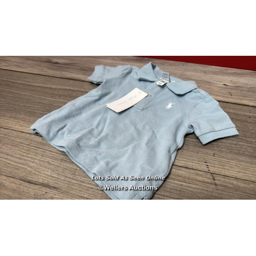 8109 - RALPH LAUREN KIDS TSHIRT -  6 MTH BLUE / NEW WITH TAGS / SEE IMAGES