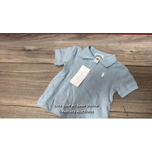 8109 - RALPH LAUREN KIDS TSHIRT -  6 MTH BLUE / NEW WITH TAGS / SEE IMAGES