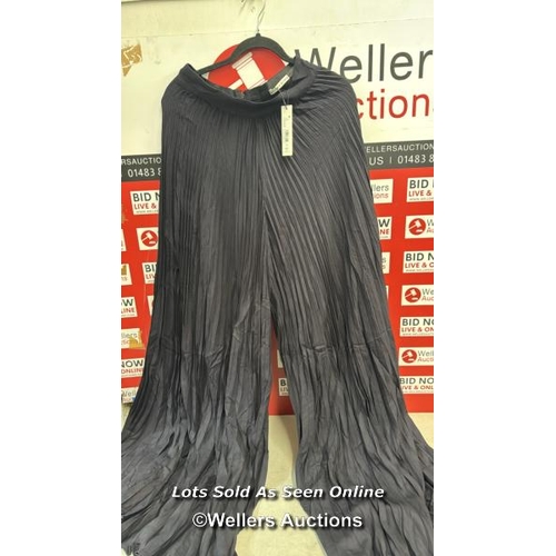 8195 - RRP: 148 - ALICE + OLIVIA COPEN PLEATED PANT TIE WAIST / 4 / BLACK / NEW, WITH TAGS / SEE IMAGES / S... 