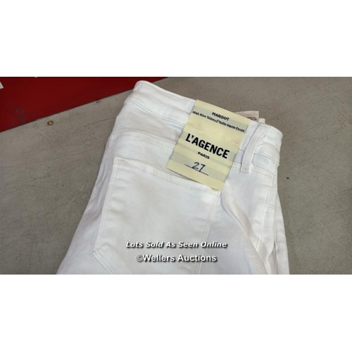 8197 - RRP: 235 - L'AGENCE MARGOT H/R SKINNY JEAN BLANC / 27 / APPEARS NEW, WITHOUT TAGS / SEE IMAGES / S32