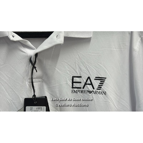 8202 - RRP: 70 - EA7 EMPORIO ARMANI POLO TENNIS MULTISPORT / XL / 1100/WH / NEW WITH TAGS / SEE IMAGES / S3... 