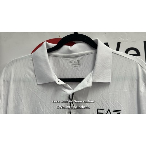 8202 - RRP: 70 - EA7 EMPORIO ARMANI POLO TENNIS MULTISPORT / XL / 1100/WH / NEW WITH TAGS / SEE IMAGES / S3... 