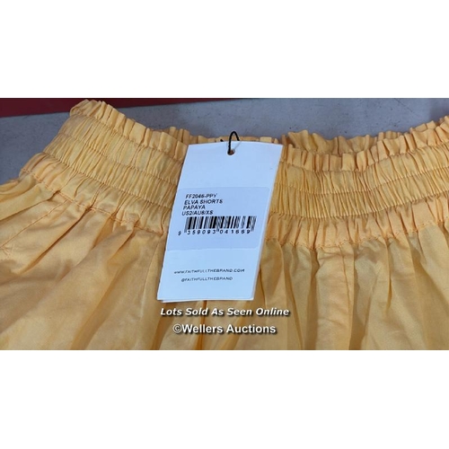 8203 - RRP: 139 - FAITHFULL THE BRAND  ELVA SHORTS / XS / PAPAYA /NEW WITH TAGS / SEE IMAGES / S32