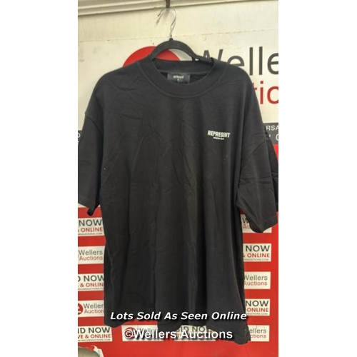 8204 - RRP: 115 - REPRESENT TEDDY EXCLUSIVE T-SHIRT / XL / BLACK / NEW WITH TAGS / SEE IMAGES / S37
