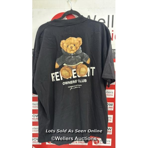 8204 - RRP: 115 - REPRESENT TEDDY EXCLUSIVE T-SHIRT / XL / BLACK / NEW WITH TAGS / SEE IMAGES / S37