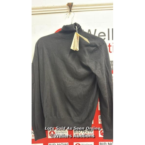 8208 - RRP: 1000 - RALPH LAUREN PURPLE LABEL KNIT TURTLENECK LONG SLEEVE POLO / S / BLACK / NEW WITH TAGS /... 