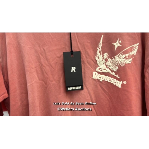 8210 - RRP: 110 - REPRESENT SPIRITS OF SUMMER T-SHIRT / NEW WITH TAGS / SEE IMAGES / MINOR DAMAGE TO THE RI... 