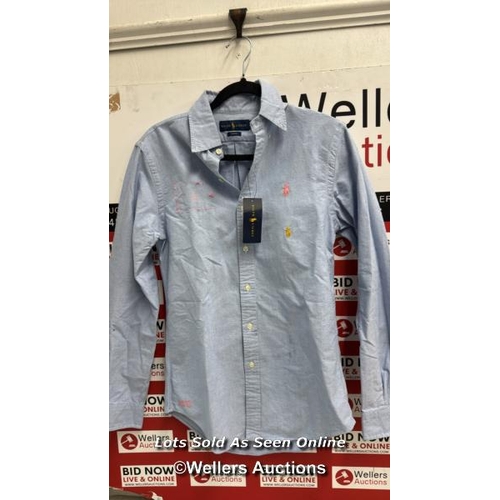 8213 - RRP: 130 - POLO RALPH LAUREN OXFORD / SLIM FIT / S / BLUE / APPEARS NEW, WITH TAGS / SEE IMAGES / S3... 