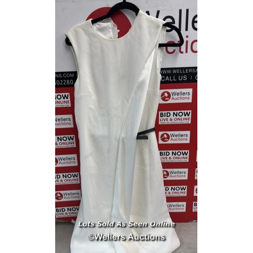 8223 - TED BAKER JANYIS NEOPOLITAN SKATER DRESS / IVORY / 1 / APPEARS NEW, WITH TAGS / SEE IMAGES