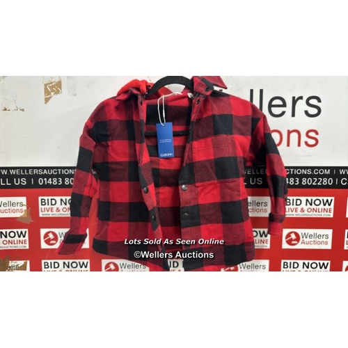 8229 - RRP: 380 - PALM ANGELS KIDS LOGO BACK ALLOVER TARTAN HOODIE / 4 YRS / NEW WITH TAGS / SEE IMAGES / S... 