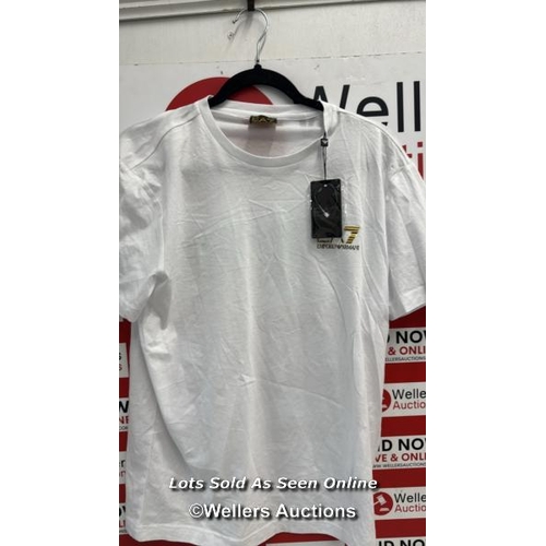 8230 - EA7 M TEE PIMA GOLD LABEL M WHITE / NEW WITH TAGS / SEE IMAGES / S27