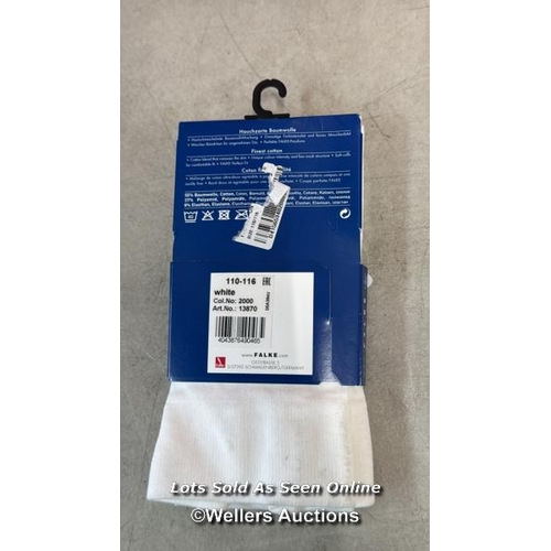 8255 - RRP: 18 - FALKE KIDS COTTON TOUCH TIGHTS 110/116 / NEW / SEE IMAGES