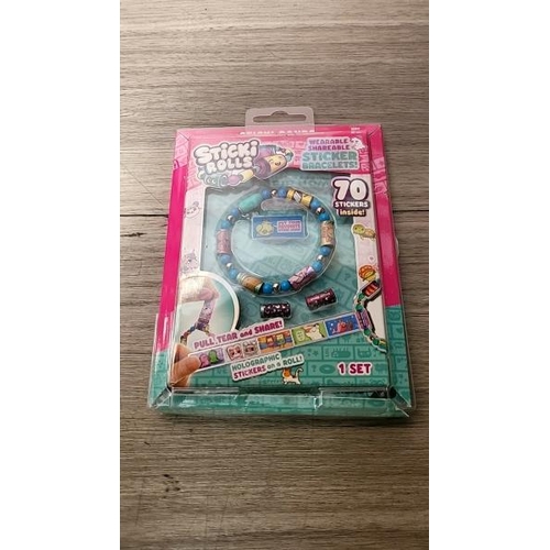 5238 - RRP: 8.61 - SKY CASTLE STICKI ROLLS STICKI BANDS, WEARABLE & SHAREABLE STICKER BRACELET, 70 MINI STI... 
