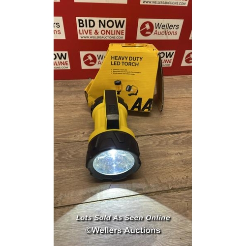 1077 - RRP: 19.99 - AA HEAVY DUTY LED TORCH AA3881 � 180 M BEAM DISTANCE, ADJUSTABLE BASE 6 ANGLES, 120 LUM... 