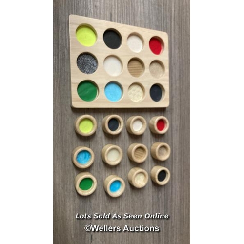 1082 - RRP: 14.99 - TICKIT TOUCH & MATCH BOARD, SENSORY WOODEN TOY FOR KIDS, EDUCATIONAL FINE MOTOR SKILLS ... 