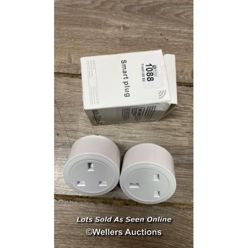 1088 - RRP: 15.99 - SURFOU SMART PLUG WIFI SOCKET 2PCS, UK MINI WIRELESS TIMER PLUG WORKS WITH AMAZON ALEXA... 