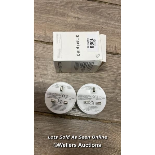 1088 - RRP: 15.99 - SURFOU SMART PLUG WIFI SOCKET 2PCS, UK MINI WIRELESS TIMER PLUG WORKS WITH AMAZON ALEXA... 