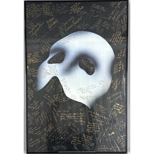 98 - The Phantom of the Opera - A framed cast signed poster given as a leaving present to Laurie Sauterea... 