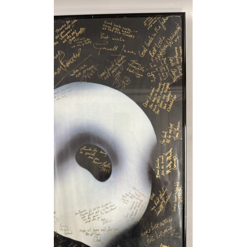 98 - The Phantom of the Opera - A framed cast signed poster given as a leaving present to Laurie Sauterea... 