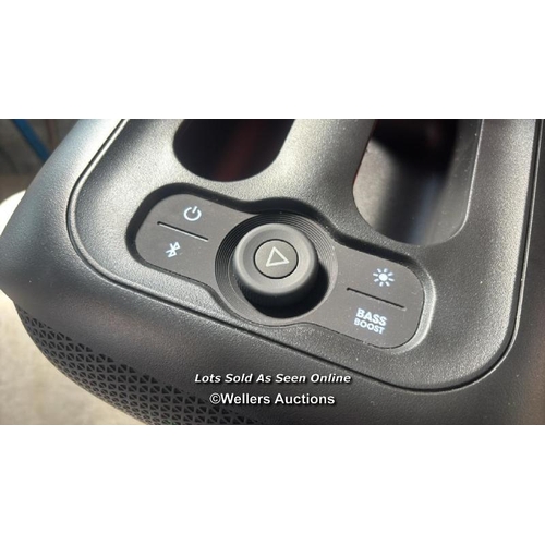 2999 - JBL PARTYBOX SPEAKER WITH MICROPHONE / POWERS UP / CONNECTS TO BLUETOOTH & PLAYS MUSIC / VIEW, BID A... 