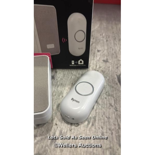 1021 - BYRON PORTABLE WIRELESS DOORBELL SET / VIEW, BID AND BUY IN THE ROOM, THEN TAKE AWAY THE SAME DAY / ... 