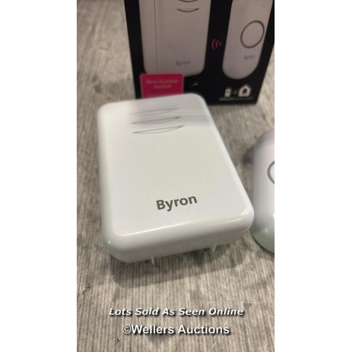 1022 - BYRON PORTABLE WIRELESS DOORBELL SET / VIEW, BID AND BUY IN THE ROOM, THEN TAKE AWAY THE SAME DAY / ... 