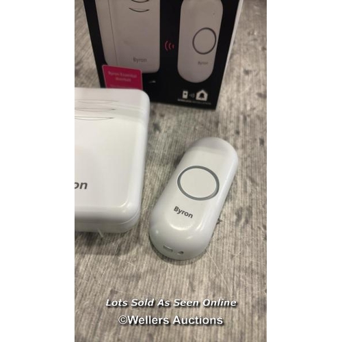 1022 - BYRON PORTABLE WIRELESS DOORBELL SET / VIEW, BID AND BUY IN THE ROOM, THEN TAKE AWAY THE SAME DAY / ... 