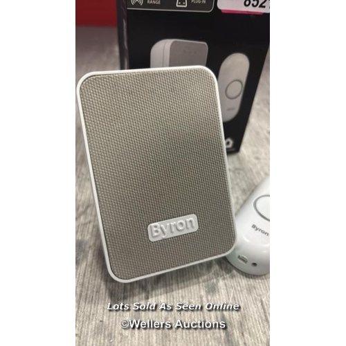 1023 - BYRON PLUG IN WIRELESS DOORBELL SET / VIEW, BID AND BUY IN THE ROOM, THEN TAKE AWAY THE SAME DAY / V... 