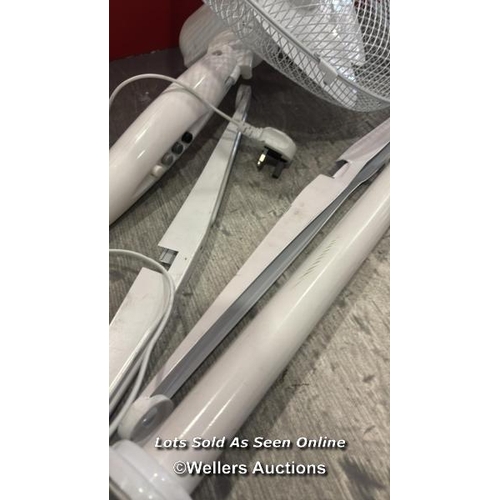 1028 - WHITE STAND FAN 16INCH 3 SPEED / VIEW, BID AND BUY IN THE ROOM, THEN TAKE AWAY THE SAME DAY / VIEWIN... 