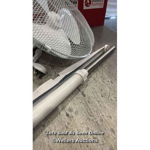 1028 - WHITE STAND FAN 16INCH 3 SPEED / VIEW, BID AND BUY IN THE ROOM, THEN TAKE AWAY THE SAME DAY / VIEWIN... 