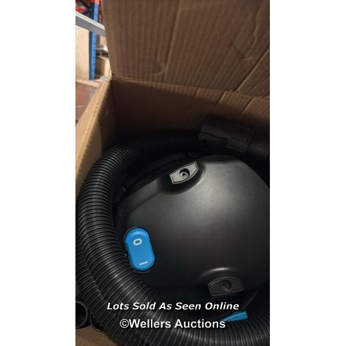 1038 - MAC ALLISTER 16L POLY WET/DRY VACUUM CLEANER / VIEW, BID AND BUY IN THE ROOM, THEN TAKE AWAY THE SAM... 