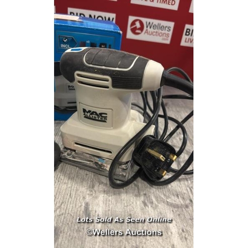 1040 - MAC ALLISTER 220W 1/4 SHEET SANDER / VIEW, BID AND BUY IN THE ROOM, THEN TAKE AWAY THE SAME DAY / VI... 