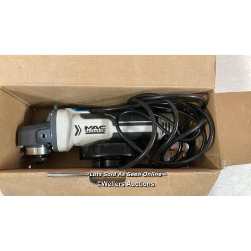 1092 - MAC ALLISTER 115M 750W ANGLE GRINDER / VIEW, BID AND BUY IN THE ROOM, THEN TAKE AWAY THE SAME DAY / ... 