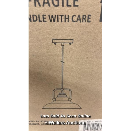 48 - RRP: 64.99 - GRACIE OAKS JAMIYA 1-LIGHT DOME PENDANT / BRAND NEW & SEALED - SEE ALL IMAGES / VIEW, B... 